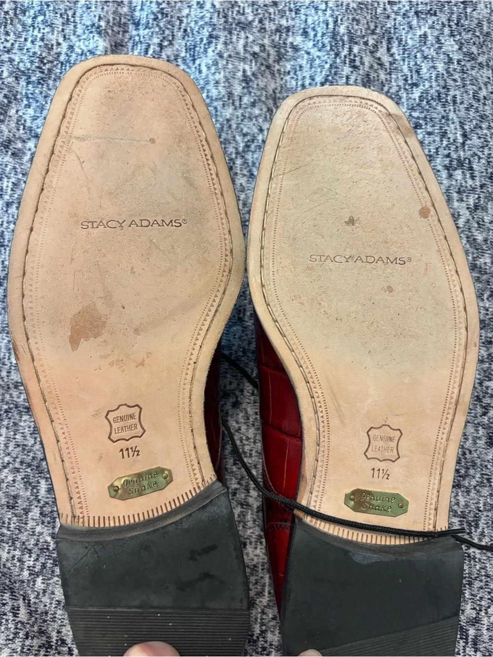 Excellent Condition Stacy Adam’s Genuine Snakeskin leather mens shoes - 11.5